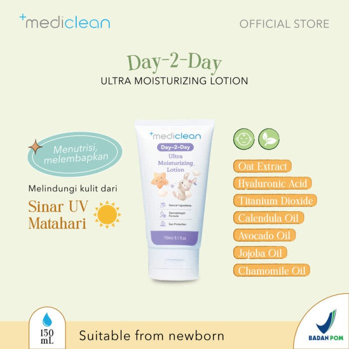 Mediclean Day 2 Day Ultra Moisturizing Lotion Bayi Newborn Chamomile