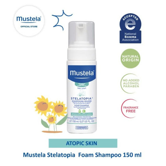 Mustela Stelatopia Foam Shampoo 150ml Newborn Avocado Oil
