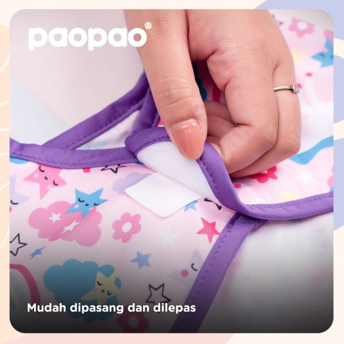 Paopao Long Sleeve Bib Celemek Baju Anak Bayi Makan