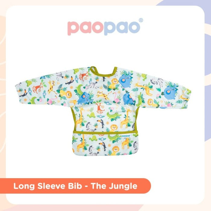 Paopao Long Sleeve Bib Celemek Baju Anak Bayi Makan