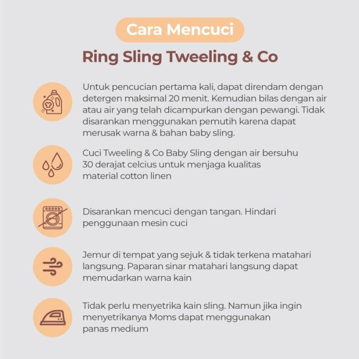 TWEELING Gendongan Bayi Ring Sling / Baby Sling