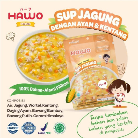 Hawo Food Bubur Siap Saji Sup Jagung Ayam