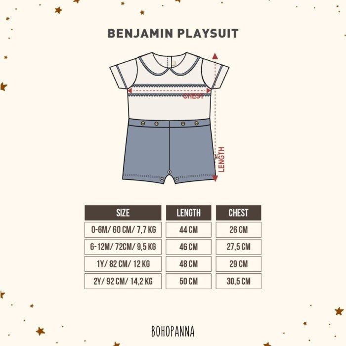 bohopanna boho panna benjamin playsuit jumpsuit anak laki