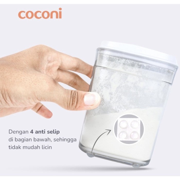 Coconi Pop Up Airtight Food Container / Toples Kedap udara untuk Susu