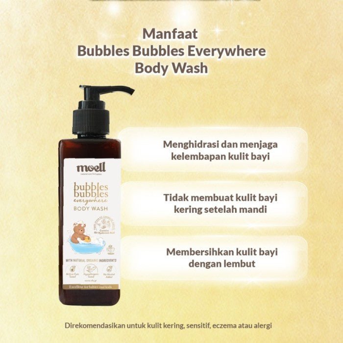 Moell Bubbles Bubbles Everywhere Body Wash 185 ml / Sabun Mandi Bayi