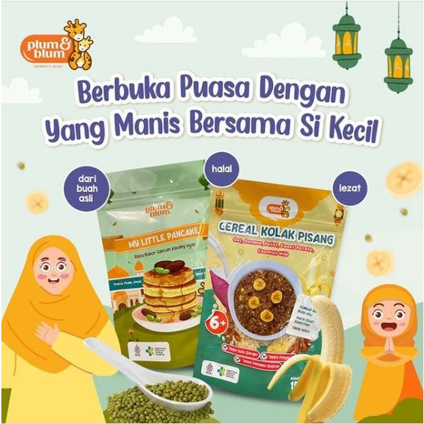 Plum & Blum Cereal Buah / Susu Mpasi Pisang Apel Kurma BB Booster Sereal