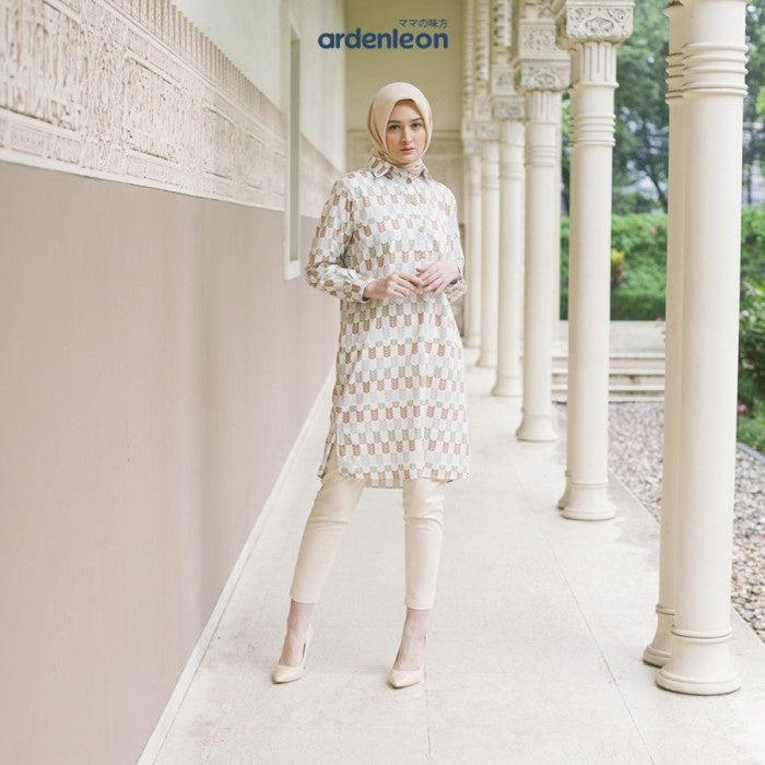 ARDENLEON Atasan Dewasa Raya Mom Tunic Dress Lebaran Matching Family