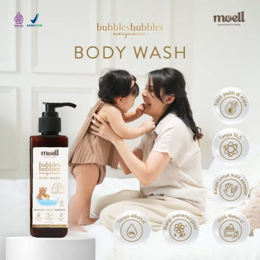 Moell Bubbles Bubbles Everywhere Body Wash 185 ml / Sabun Mandi Bayi