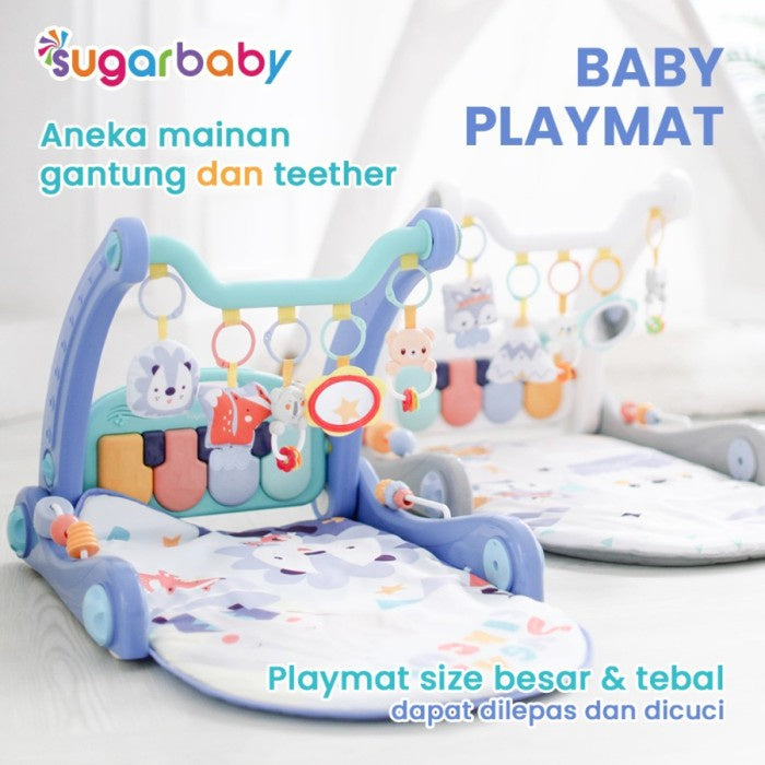 Sugarbaby 2in1 Baby Walker& Playmat/Push Walker/Alat Bantu Jalan Anak
