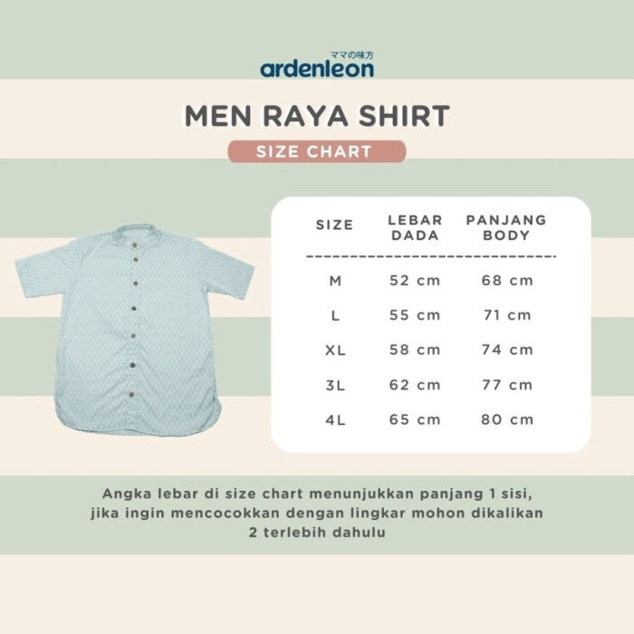 ARDENLEON Atasan Dewasa Raya Men Shirt Kemeja Lebaran Matching Family