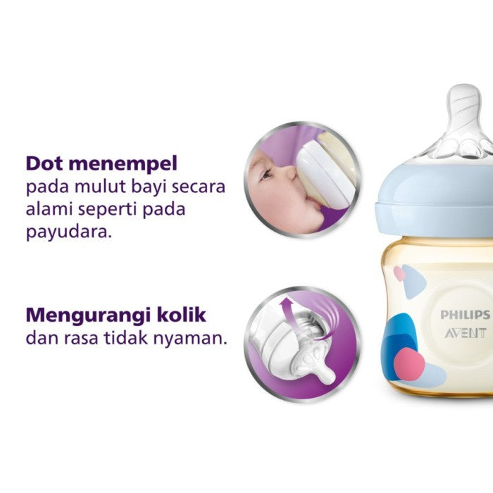Philips Avent Natural PPSU Twin Bottle 0M+ 125ml SCF581/20 Botol Bayi