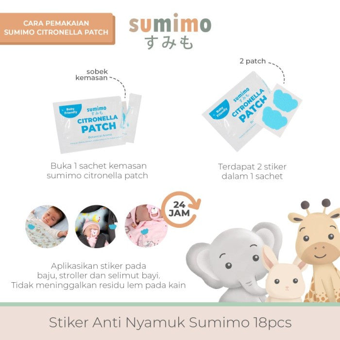 Sticker Anti Nyamuk SUMIMO (DEET Free) Mosquito Paster isi 18