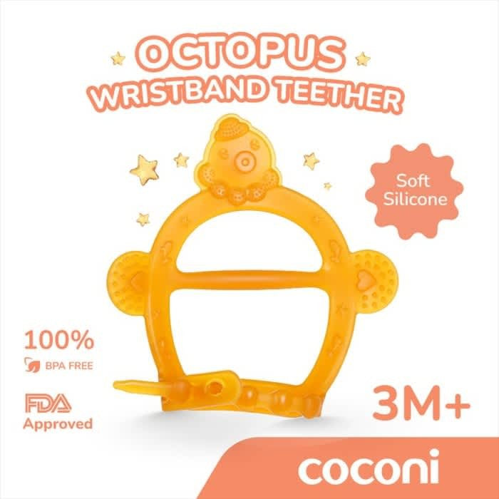 COCONI Octopus Wristband Teether With Case | Mainan Gelang Gigit Bayi