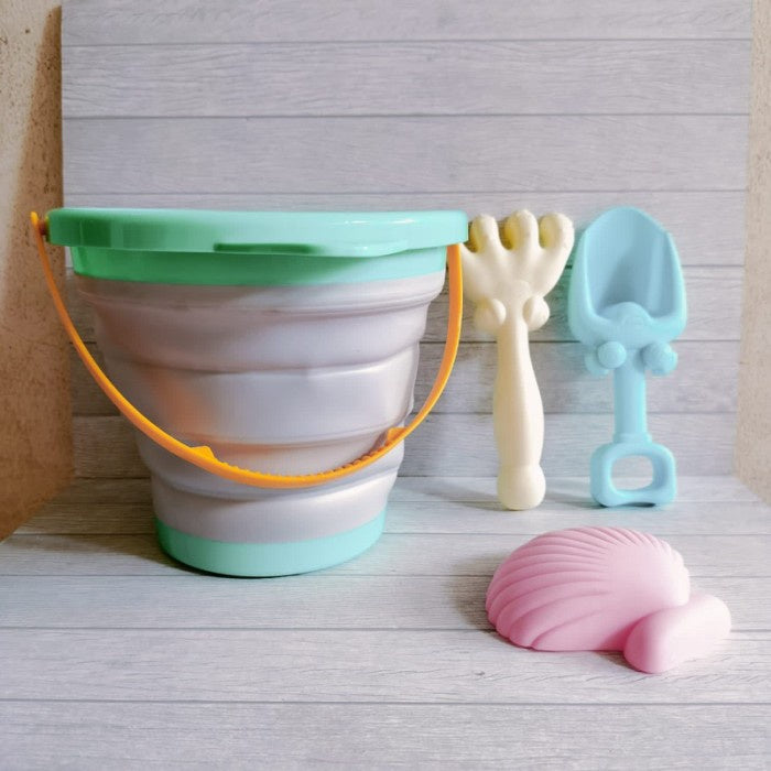 beach foldable bucket toys set children mainan pantai pasir anak