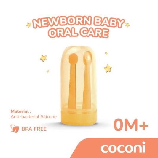 COCONI Baby Oral Care Pembersih Mulut Bayi Sikat Lidah isi 2 pcs