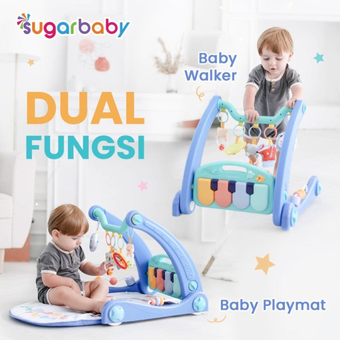 Sugarbaby 2in1 Baby Walker& Playmat/Push Walker/Alat Bantu Jalan Anak