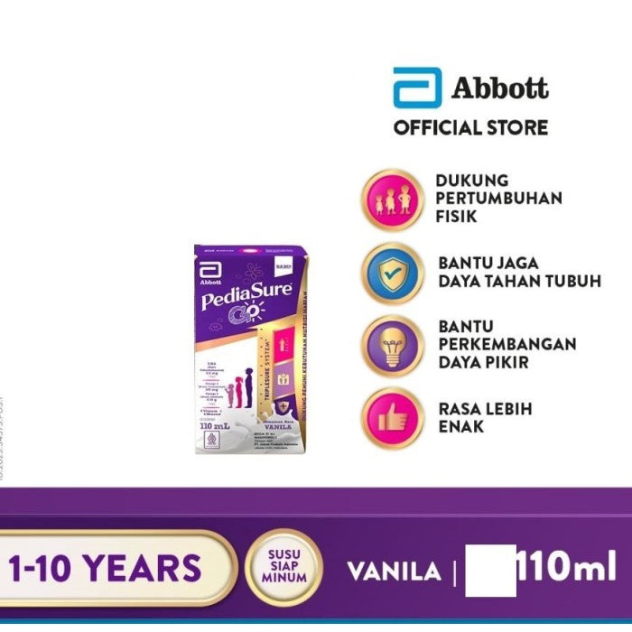 Pediasure Go Susu UHT 110ml (Coklat/Vanila) Ready to drink