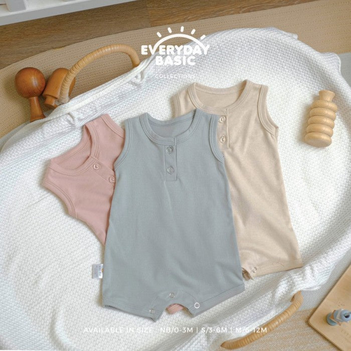 KIKI PUP - Sleeveless Romper - Onesie/Bodysuit/terusan bayi polos