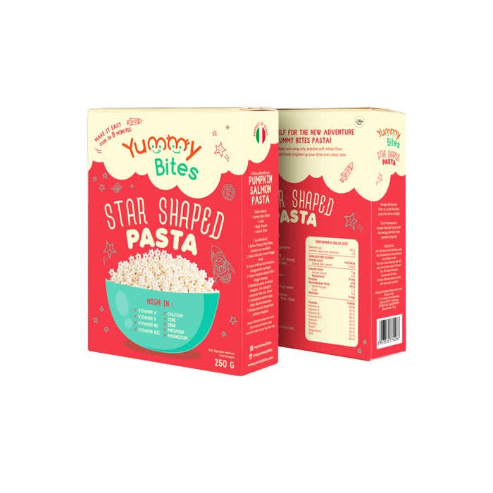 Yummy Bites Star Shaped Pasta 250gr