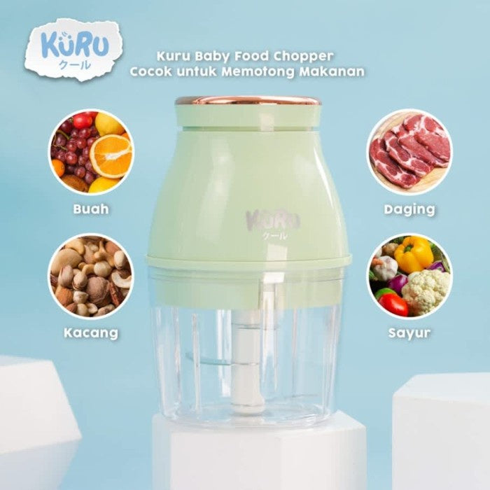 KURU FC2001 Electric Food Chopper Blender Makanan Bayi MPASI Elektrik