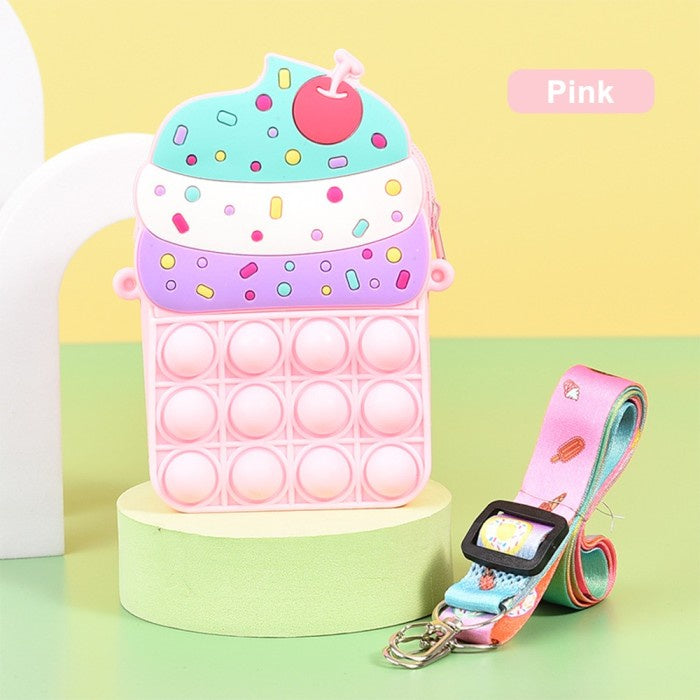 Tas Pop It Anak Tas Slempang Karakter Kelinci/ Tas Pop It Anak