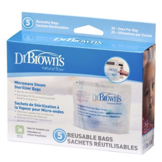 Dr Browns Microwave Steam Sterilizer Bags - Plastik sterile