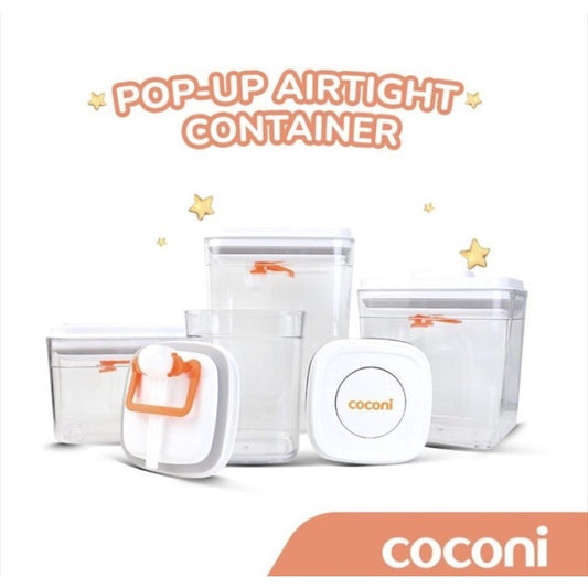 Coconi Pop Up Airtight Food Container / Toples Kedap udara untuk Susu