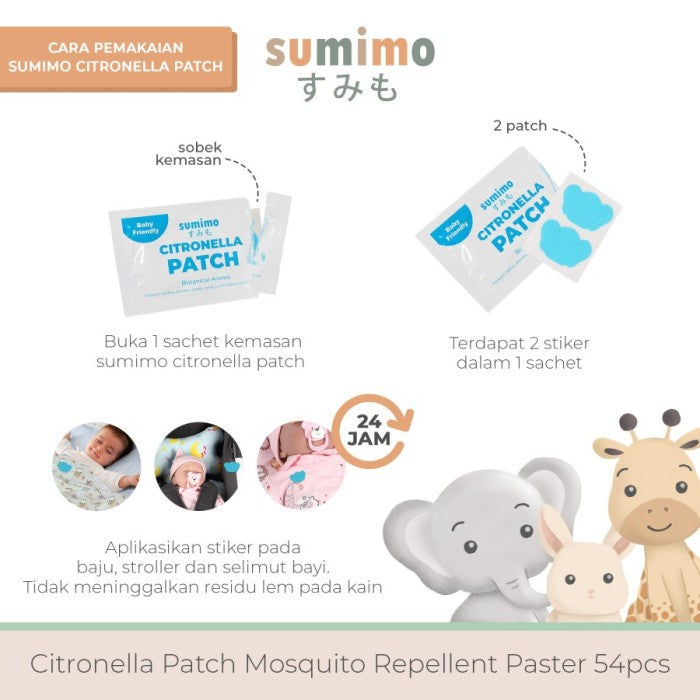 Sticker Anti Nyamuk SUMIMO (DEET Free) Mosquito Paster isi 54