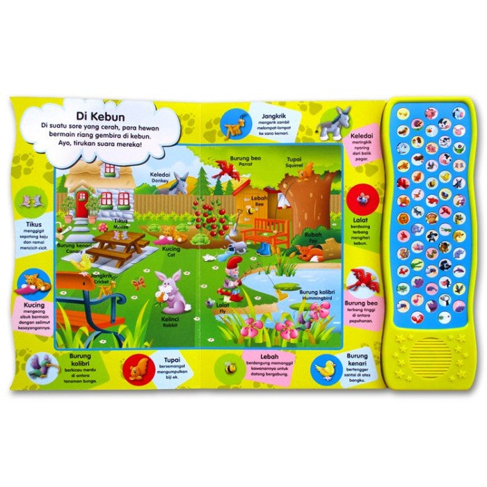 Dunia Hewan Sound Book 60 suara hewan+ nama hewan Bhs Indo & English