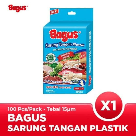 Bagus Sarung Tangan Plastik Dewasa 100s