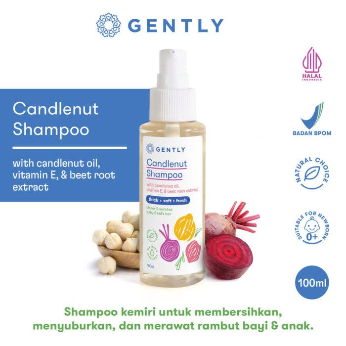 Gently Candlenut Shampoo | Shampoo Kemiri Bayi dan Anak 100ml