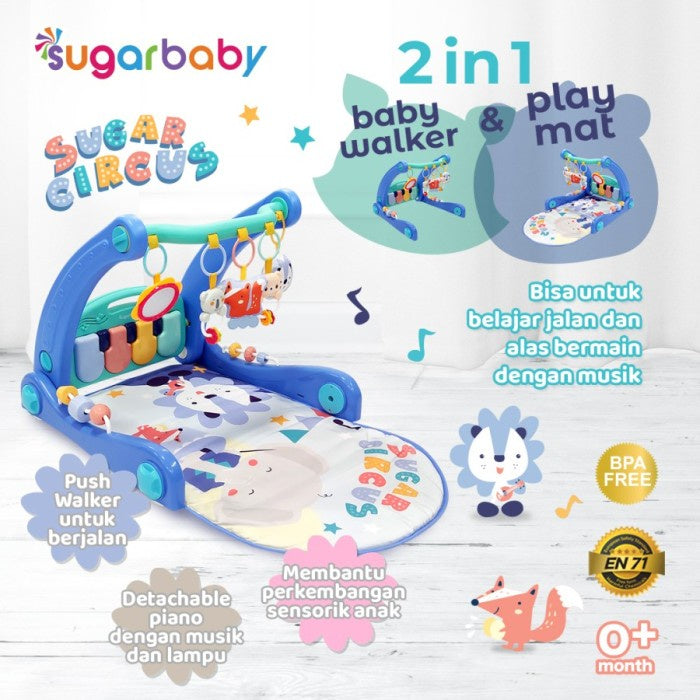 Sugarbaby 2in1 Baby Walker& Playmat/Push Walker/Alat Bantu Jalan Anak