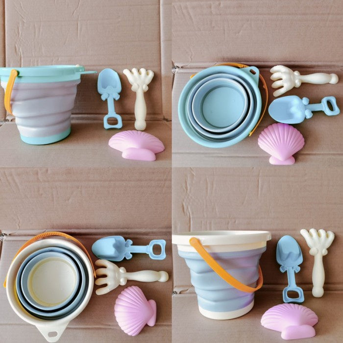 beach foldable bucket toys set children mainan pantai pasir anak