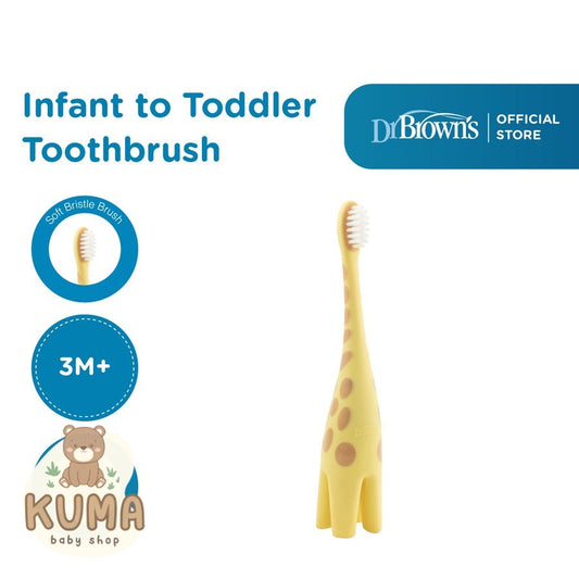 Dr.Brown's Infant to Toddler Toothbrush, Giraffe, 1-pack / Sikat gigi - Giraffe