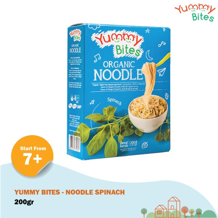 Yummy Bites Organic Baby Noodle 200gr Mie Organik MPASI Bayi