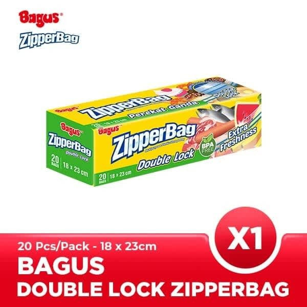 Bagus Zipperbag 20s 18x23 Double Lock Food Grade Steril