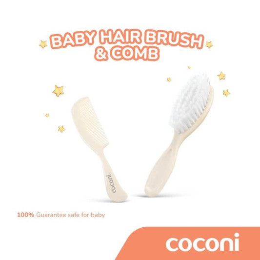 COCONI Baby Comb & Hair Brush | Sisir Sikat Rambut Bayi 2 Pcs