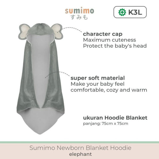 Aurora Baby Blanket Hoodie Bayi Selimut Topi Karakter Lucu Super Soft