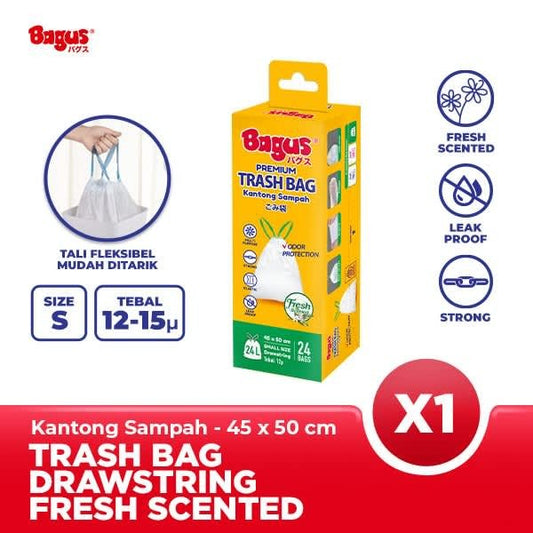 Bagus Premium Trashbag Scented Kantong Sampah dengan Tali 45x50 24s