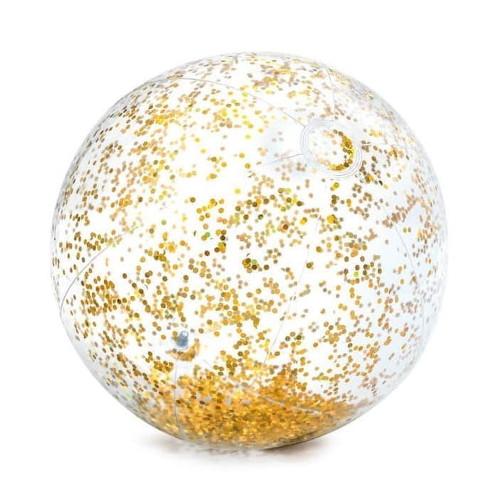 INTEX Transparent Glitter Beach Balls 58070 Bola Renang
