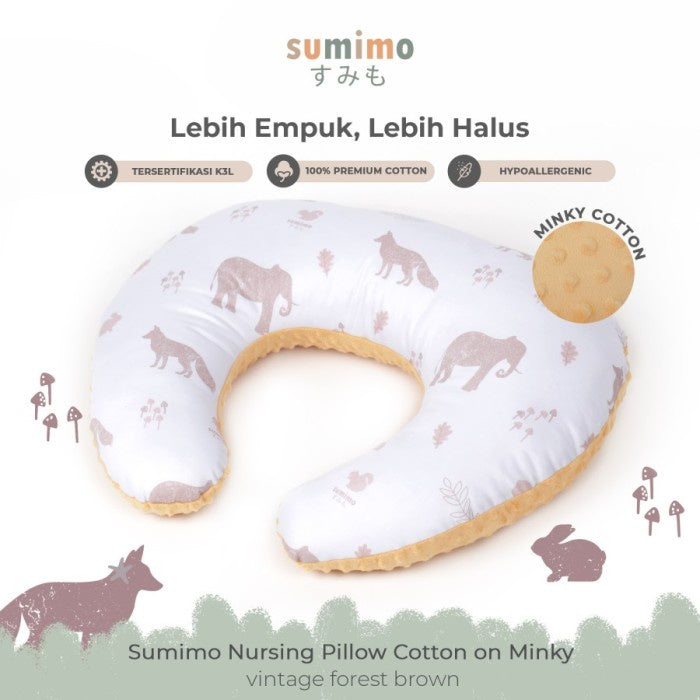 Sumimo Baby Nursing Pillow Cotton on Minky