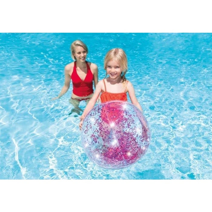 INTEX Transparent Glitter Beach Balls 58070 Bola Renang