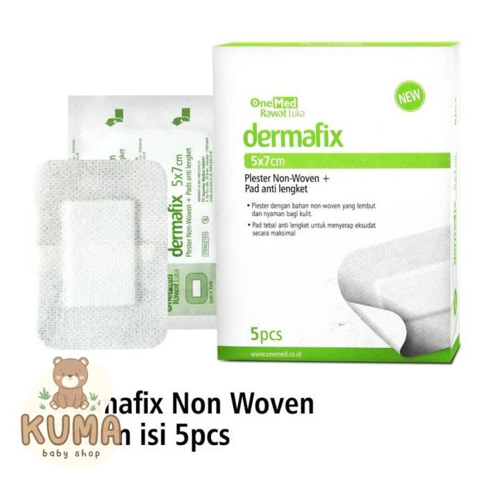 Dermafix 5 x 7 cm Plester Non Woven Onemed Box Isi 5 Pcs