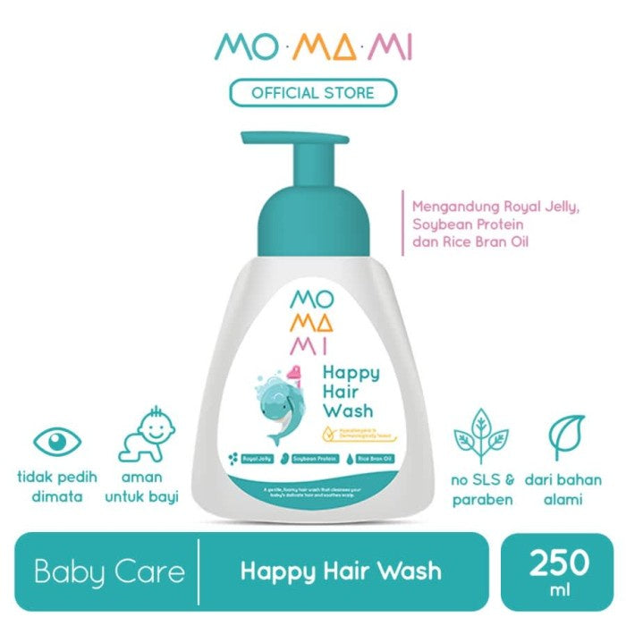 Momami Happy Hair Wash 250ml Shampoo Foam Anak