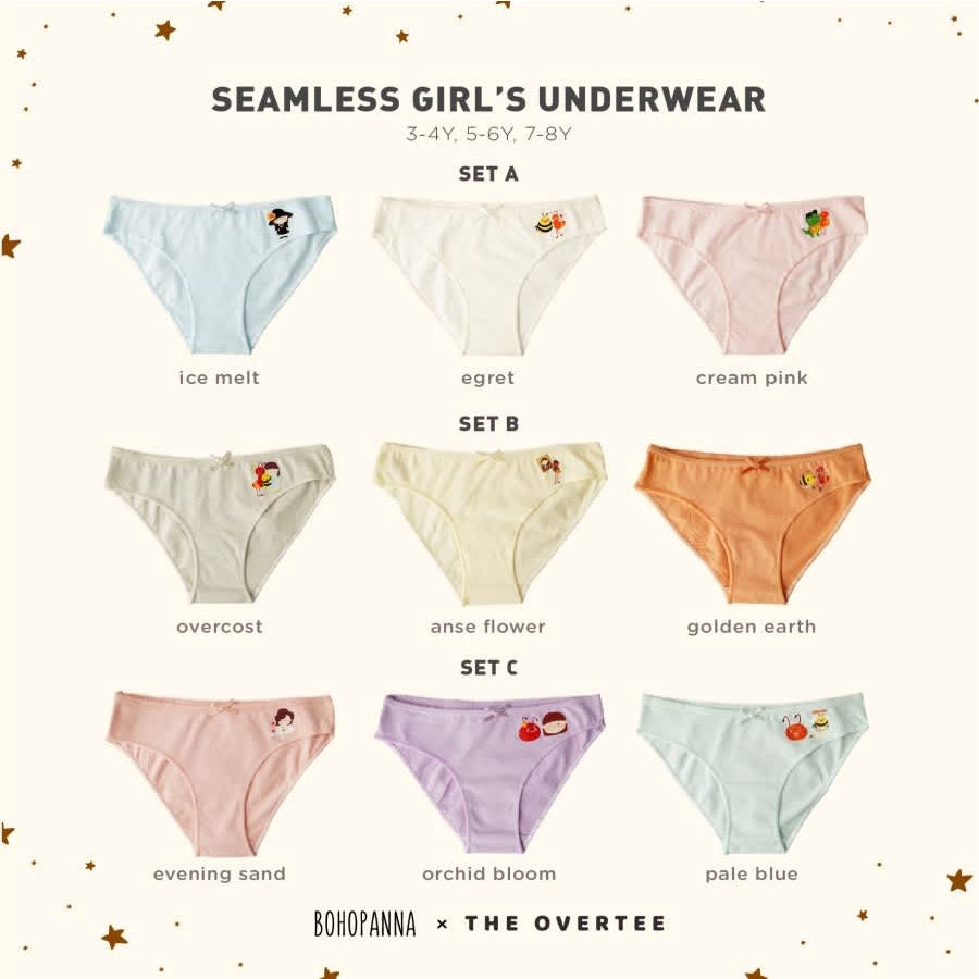 BOHOPANNA - BOHOPANNA X THE OVERTEE GIRLS UNDERWEAR SET - CELANA DALAM