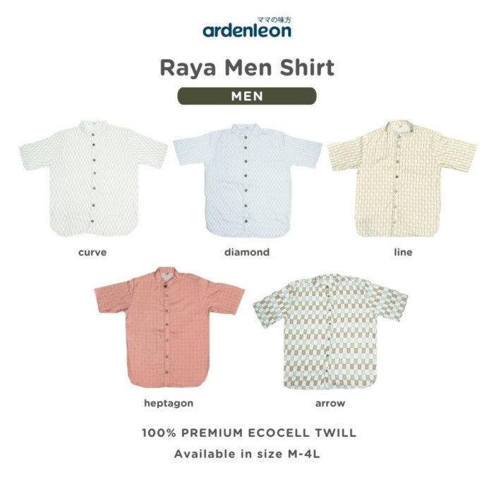 ARDENLEON Atasan Dewasa Raya Men Shirt Kemeja Lebaran Matching Family