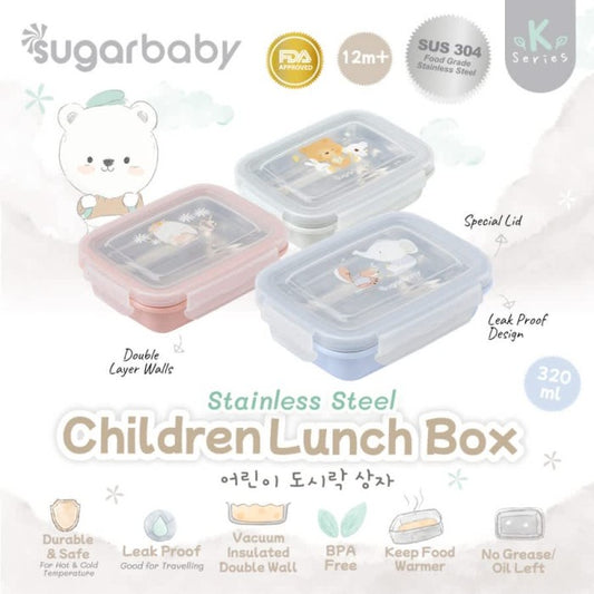 Sugar baby Stainless Steel Children Lunch box/ Kotak Makan stainless