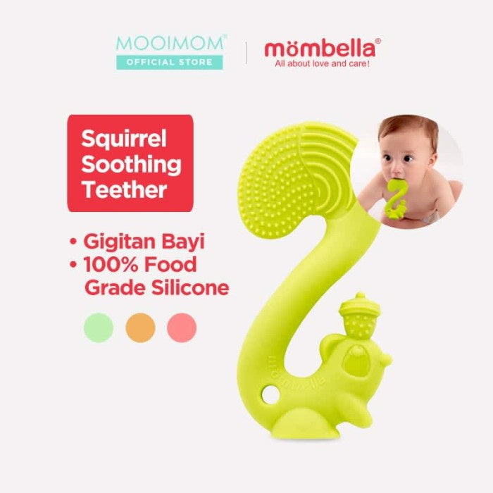 Teether bayi |Mombella Squirrel Soothing Silicone Teether Gigitan Bayi