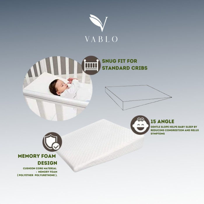 Vablo baby Wedge Pillow ( bantal Sandaran untuk bayi ) memory foam