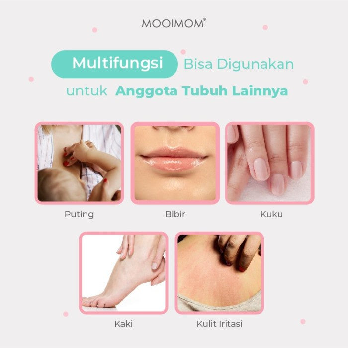MOOIMOM Lanolin Nipple Cream / Krim Pelindung Puting Ibu Menyusui